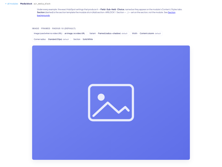 Media block preview page